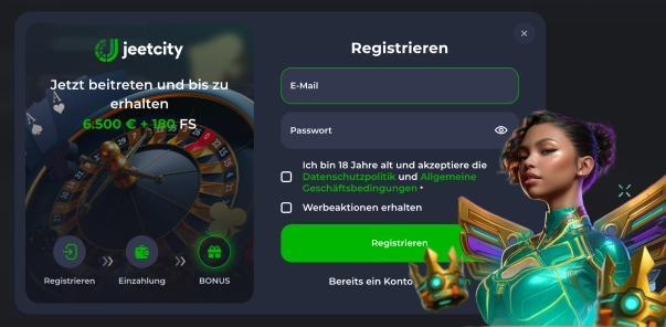 JeetCity Registrierung Seite